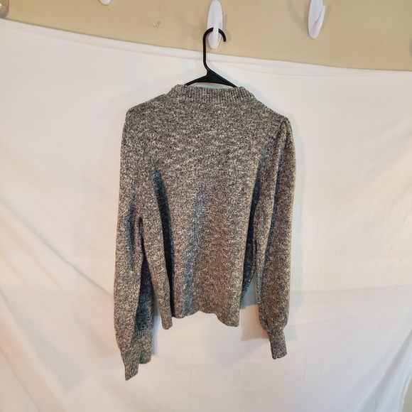 Marine Layer Women's Large Charcoal Heather Alma Puff Sleeve Sweater NWT - Picture 2 of 4